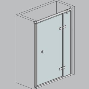 CABINA DE DUS TIP NISA CU USA BATANTA SI PANOU LATERAL